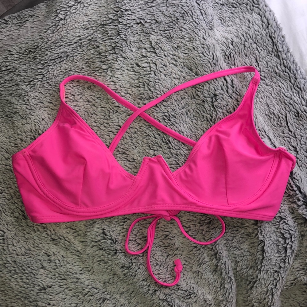 Hot pink swimsuit top from Zaful